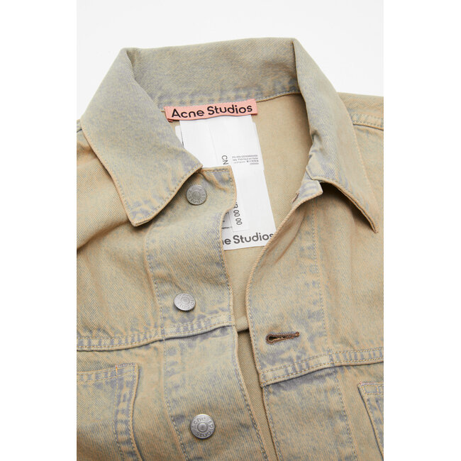 Denim Jacket - Oversized Cropped Fit | Light Sand