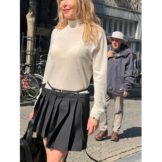 ACNE STUDIOS Acne studios asymmetric pleated skirt, black