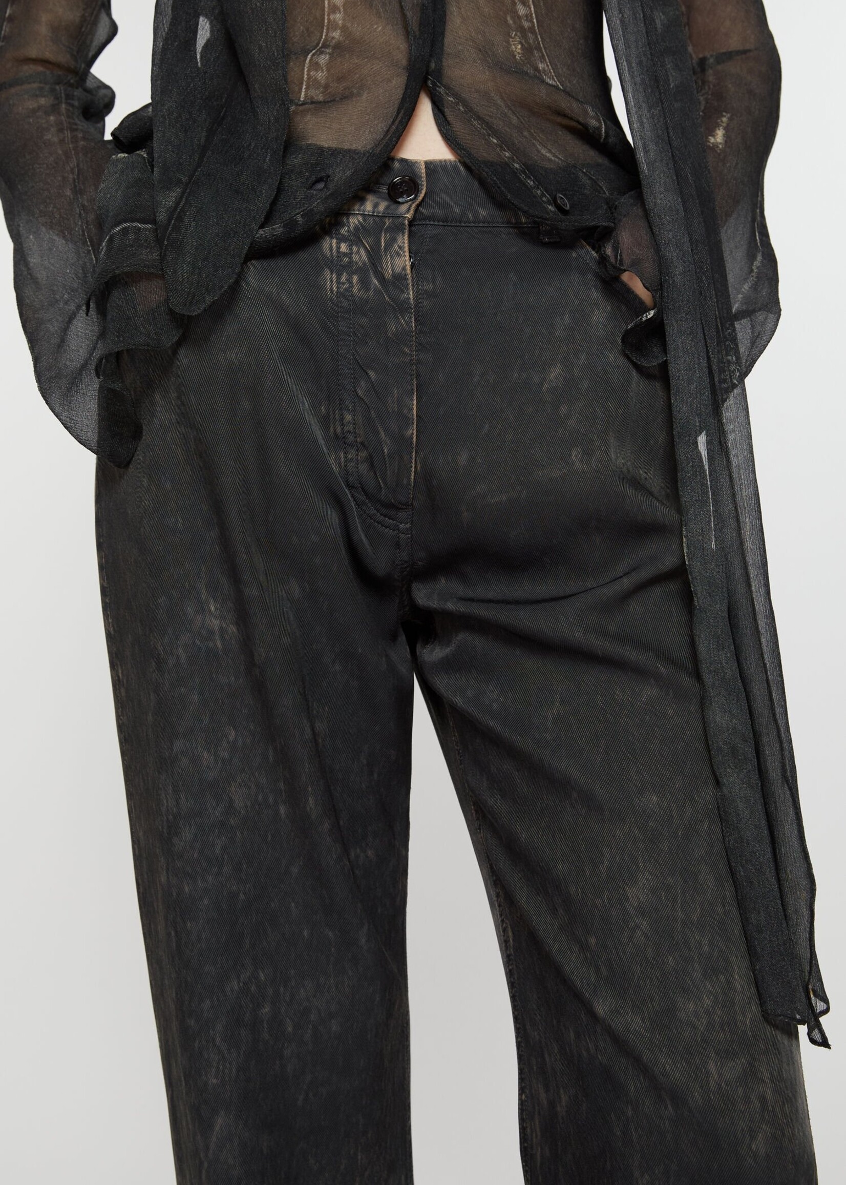 ACNE STUDIOS Printed Trousers | Black/Beige