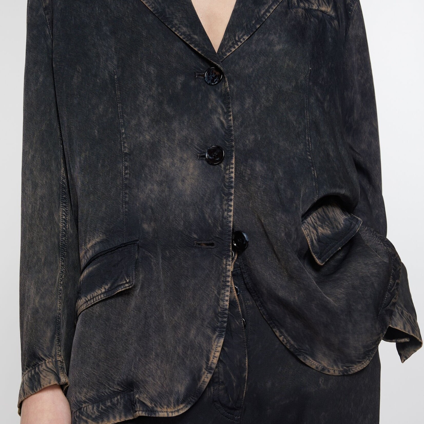ACNE STUDIOS Single Breasted Jacket | Black/Beige