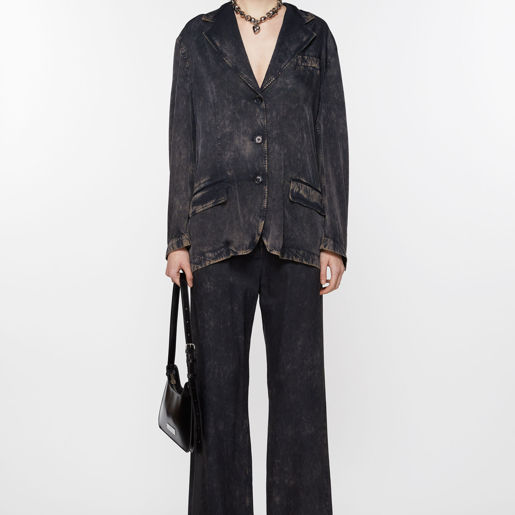 ACNE STUDIOS Single Breasted Jacket | Black/Beige