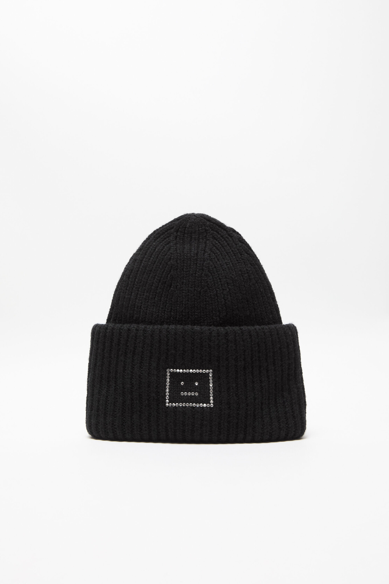 Acne Black and White Knit Beanie