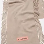 ACNE STUDIOS Fringe Wool Scarf | Oatmeal Melange