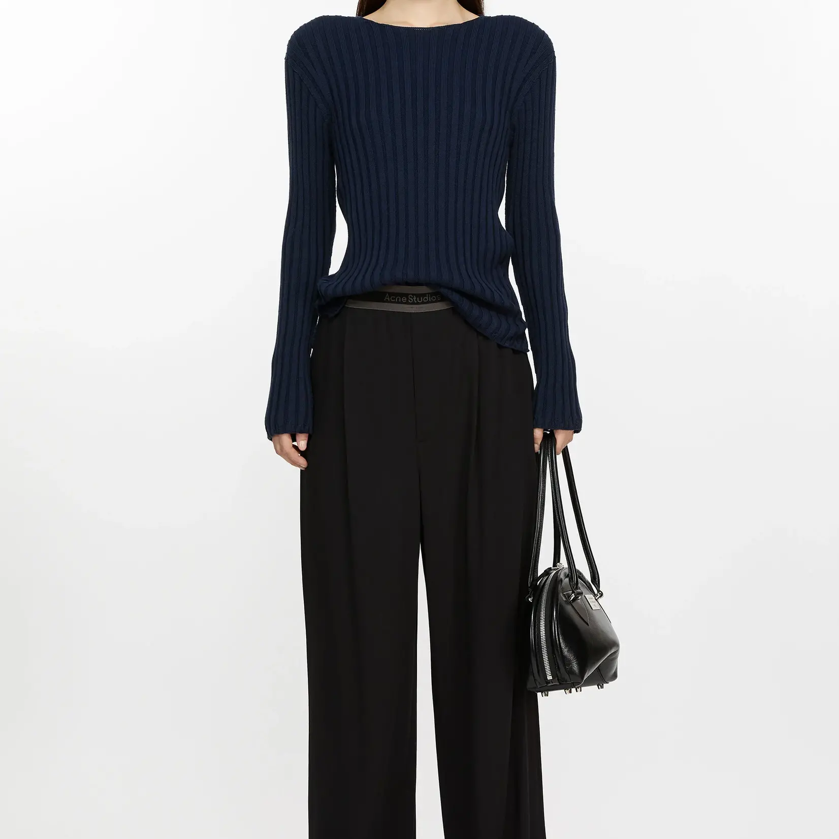 ACNE STUDIOS Logo Tape Trousers | Black