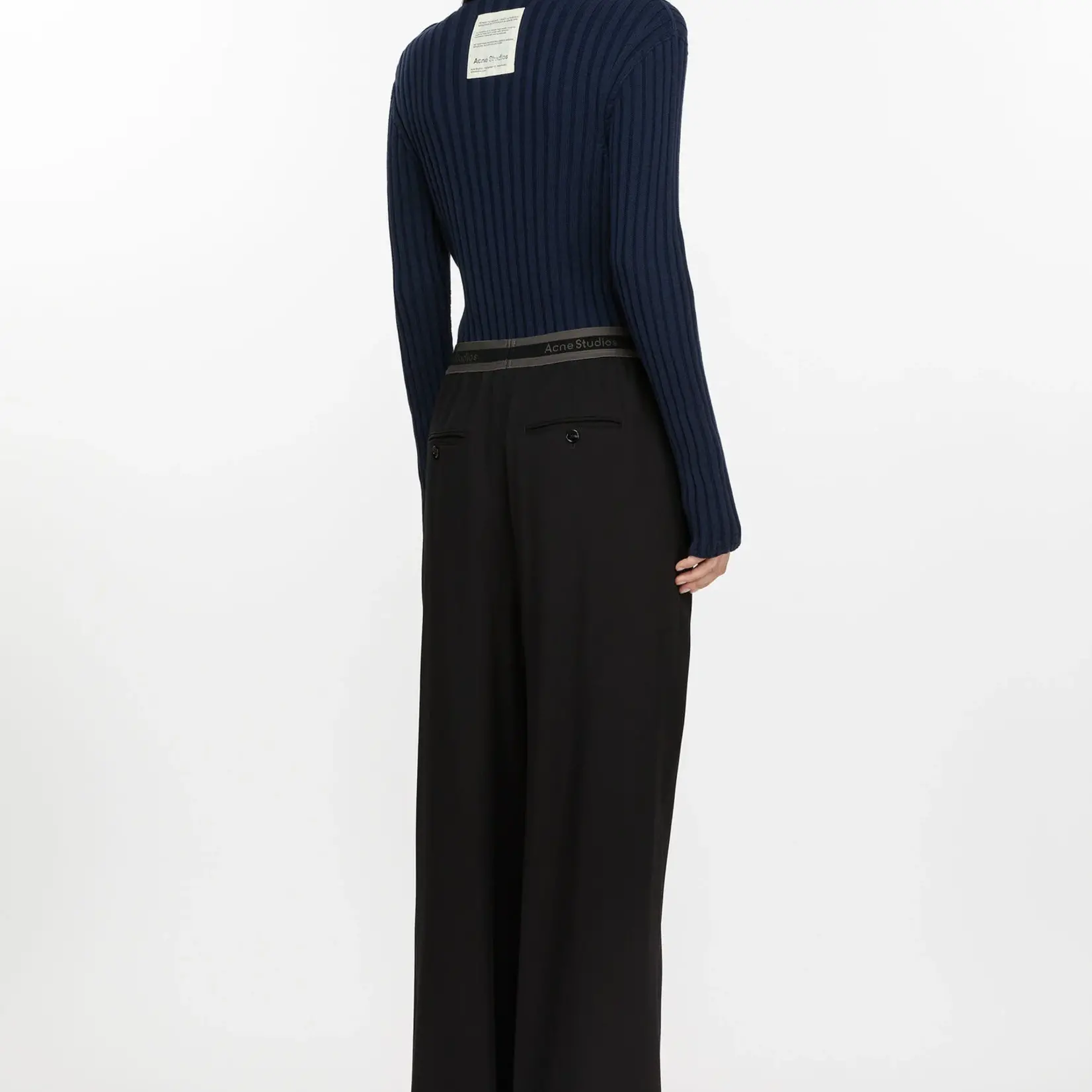 ACNE STUDIOS Logo Tape Trousers | Black