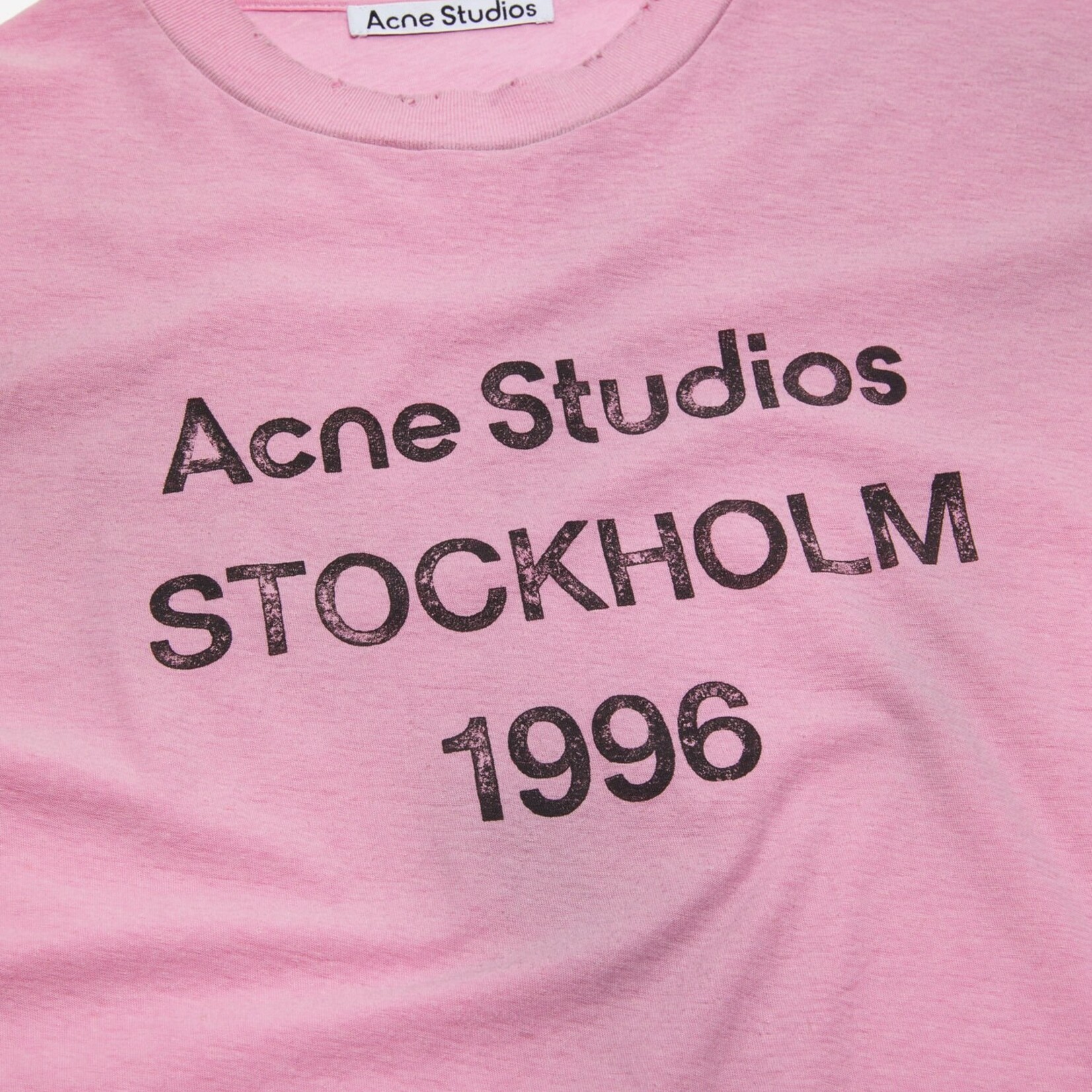 ACNE STUDIOS Logo T-Shirt | Cotton Candy Pink