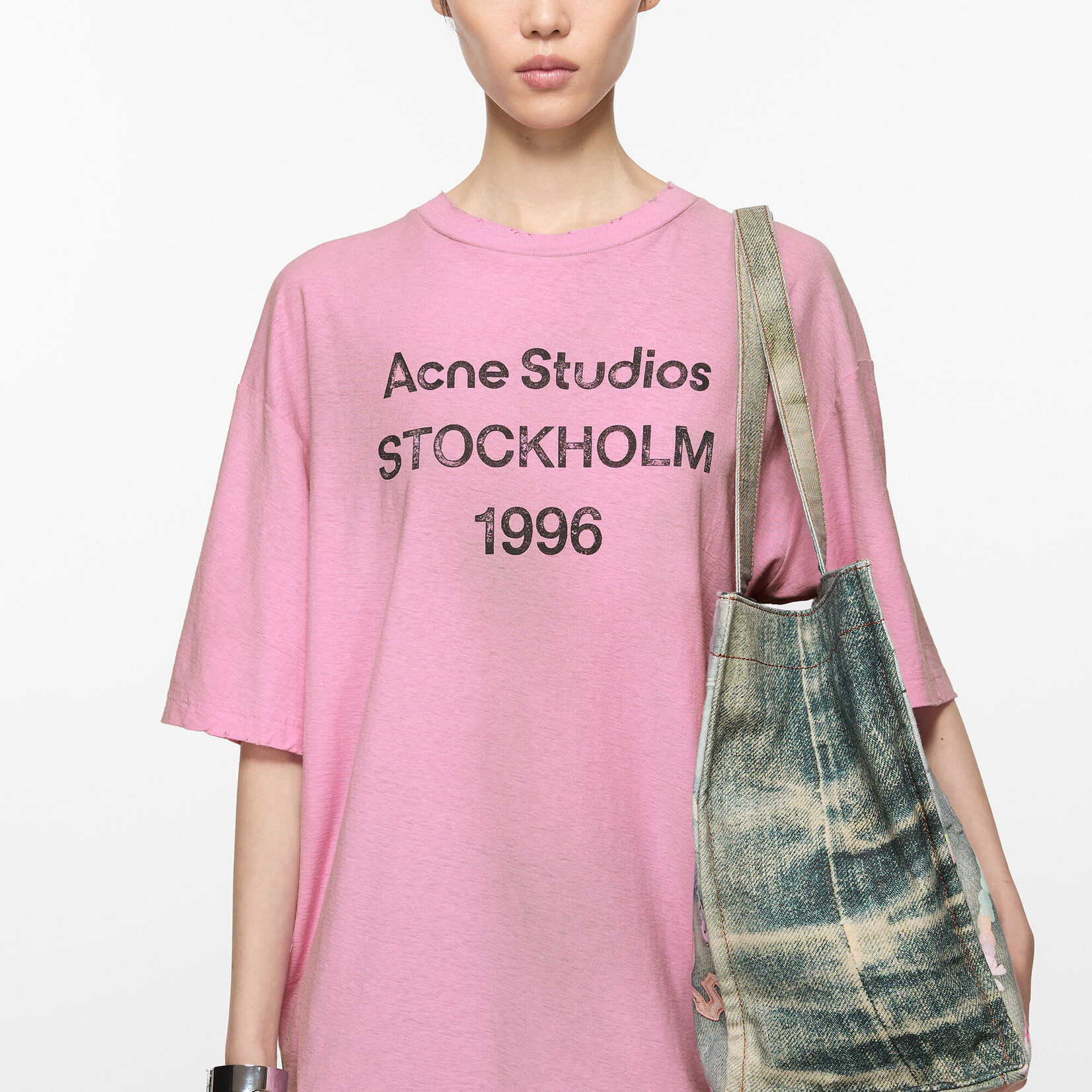 ACNE STUDIOS Logo T-Shirt | Cotton Candy Pink