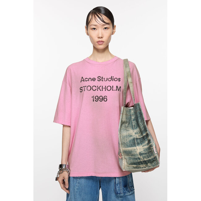 ACNE STUDIOS Logo T-Shirt | Cotton Candy Pink