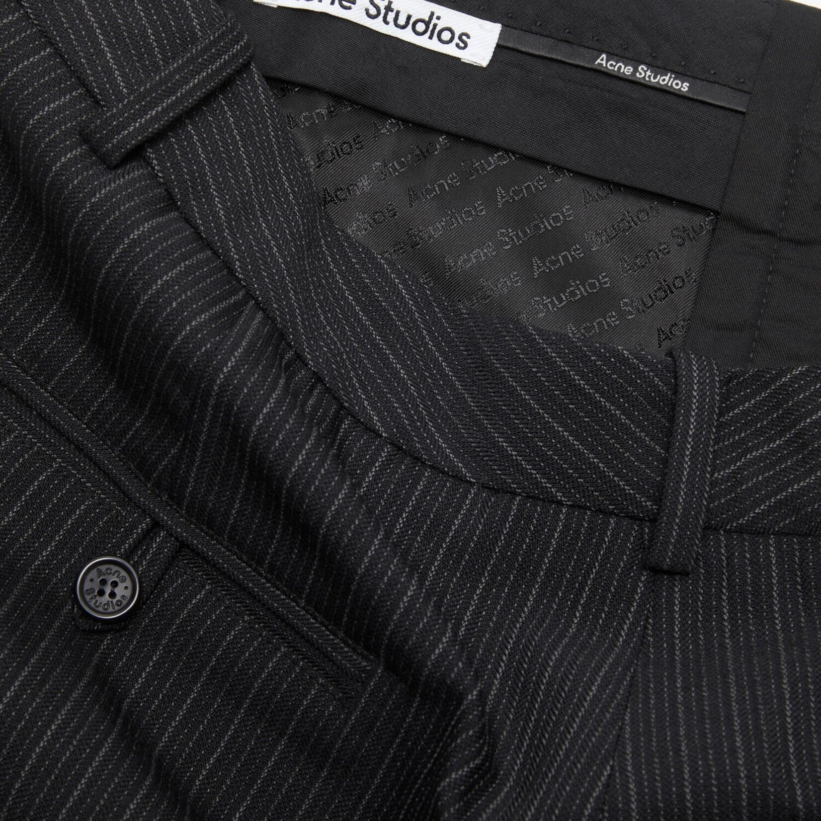 ACNE STUDIOS Pinstripe Mini Skirt | Black