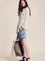 DENIMIST Utility Shirt | Light Sand Gauze