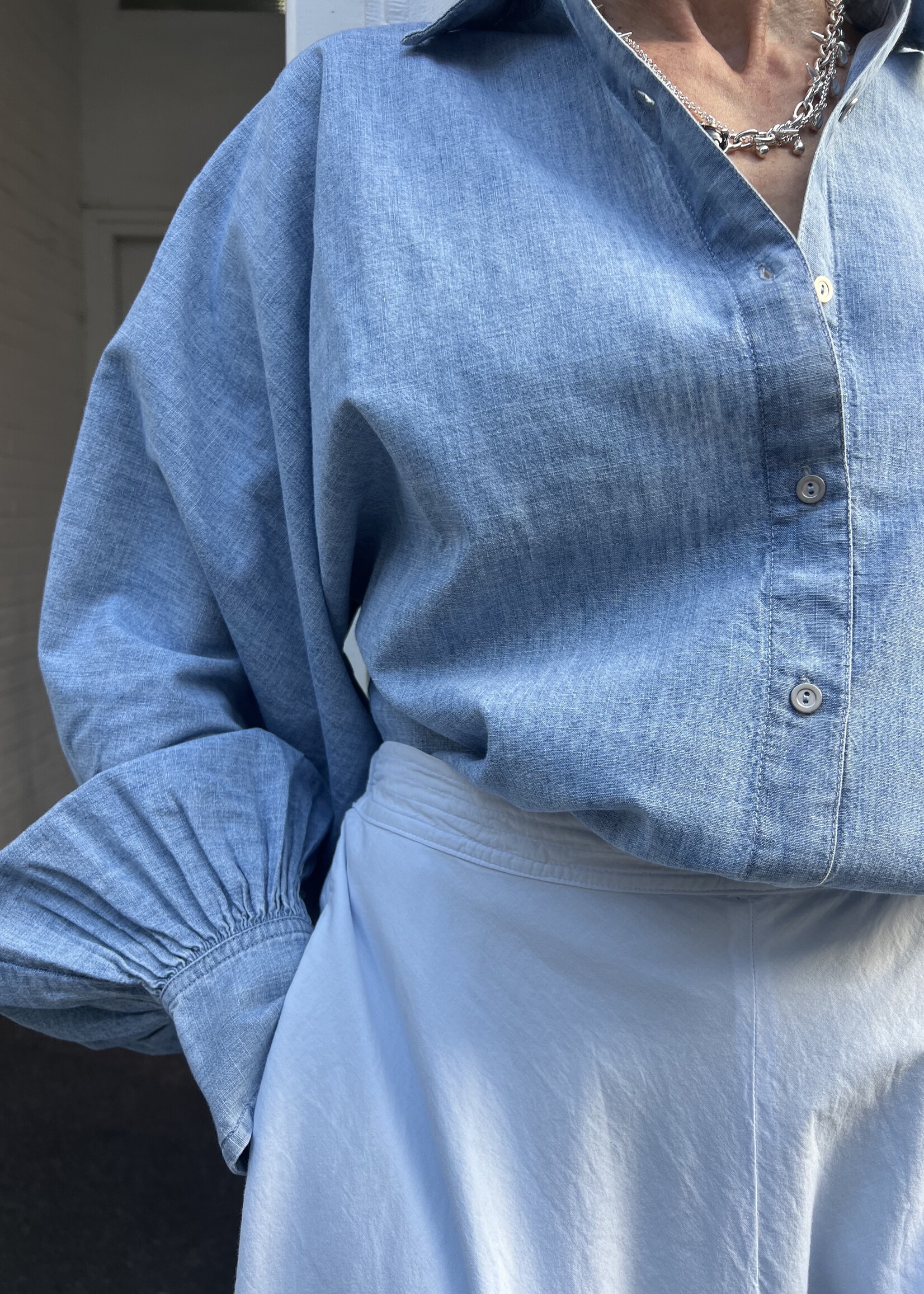 XIRENA Damien Shirt | Dusty Blue