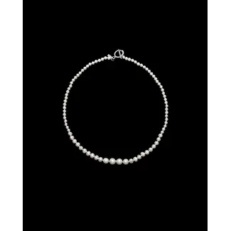 Maria Nilsdotter Graded Pearl Necklace | Silver | Freshwater Pearls
