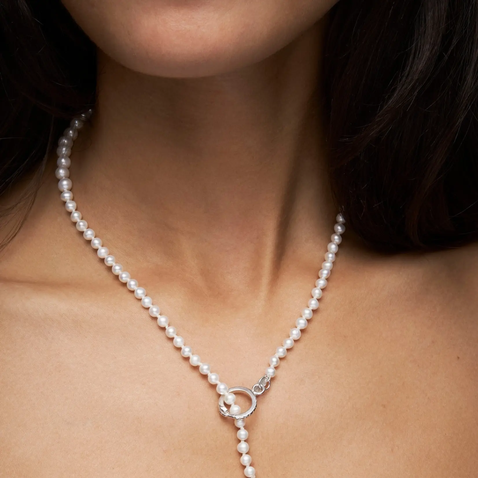 Maria Nilsdotter Graded Pearl Necklace | Silver | Freshwater Pearls