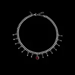 Maria Nilsdotter Drop of Heart Necklace | Silver | Red Garnet