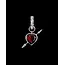 Rebel Love Earring | Silver | Red Garnet