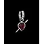Rebel Love Earring | Silver | Red Garnet