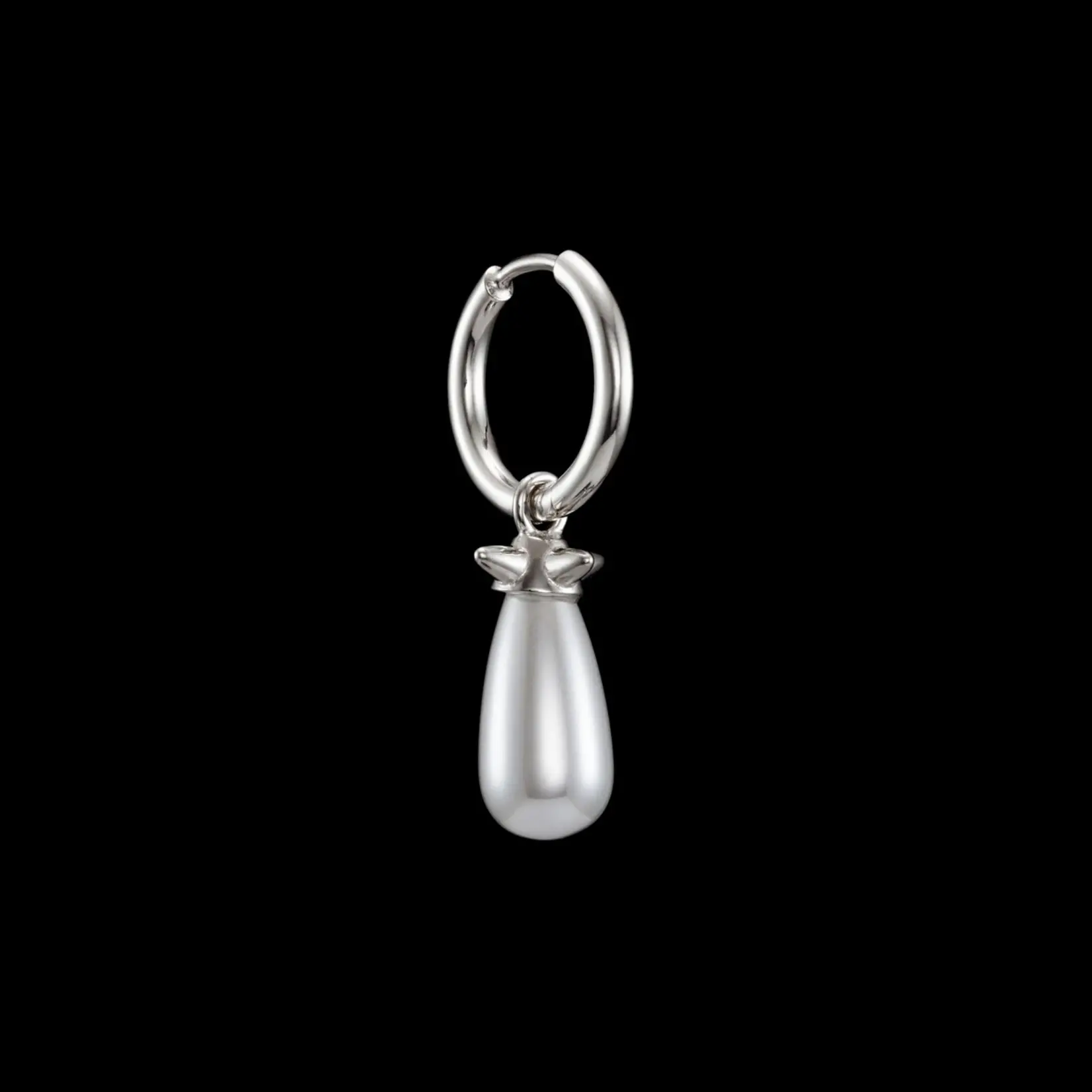 Maria Nilsdotter Pearl Tear Earring | Silver