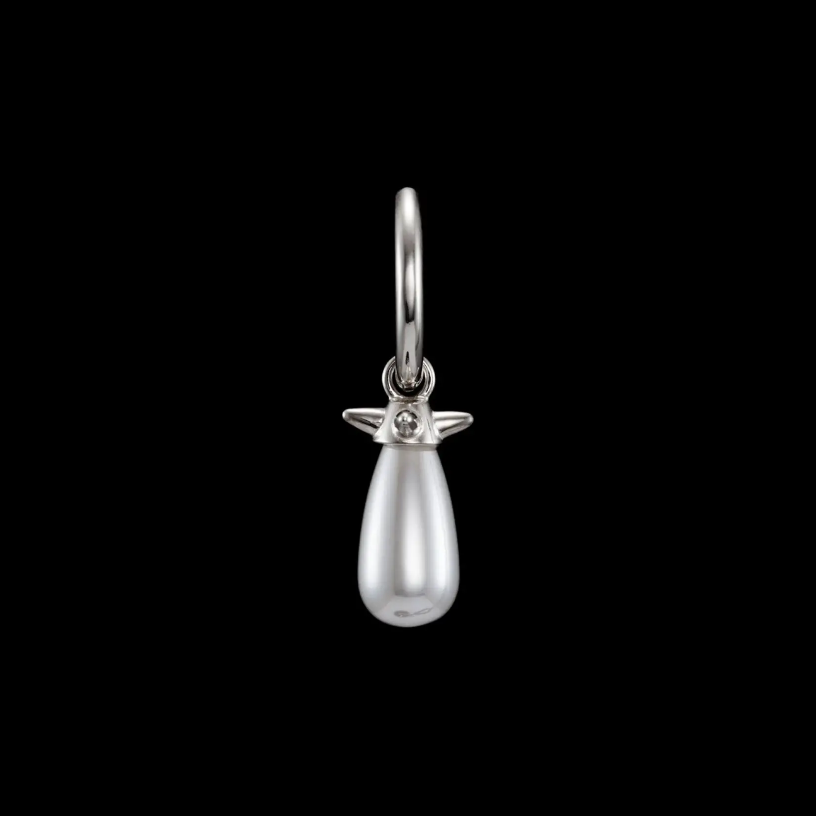 Maria Nilsdotter Pearl Tear Earring | Silver