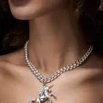 Maria Nilsdotter Chunky Chain Unicorn Necklace | Silver