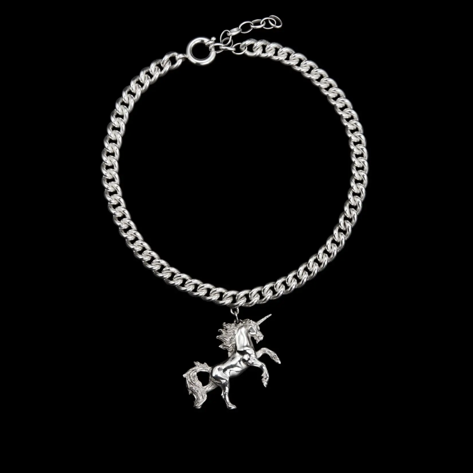 Maria Nilsdotter Chunky Chain Unicorn Necklace | Silver