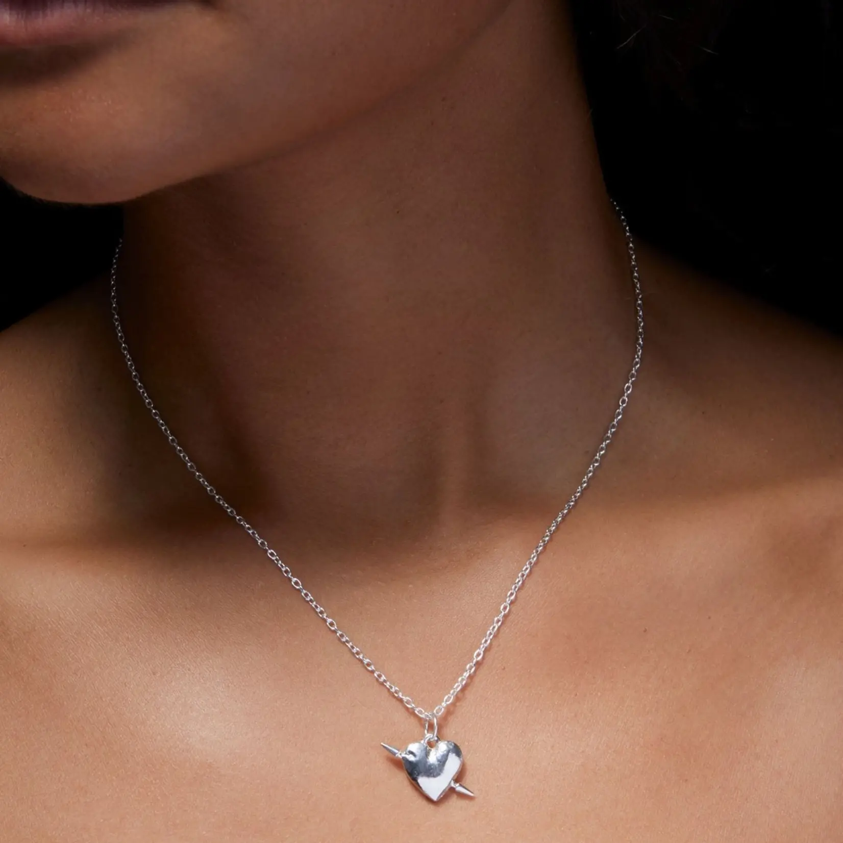 Maria Nilsdotter Tuvstarr's Heart Necklace | Silver