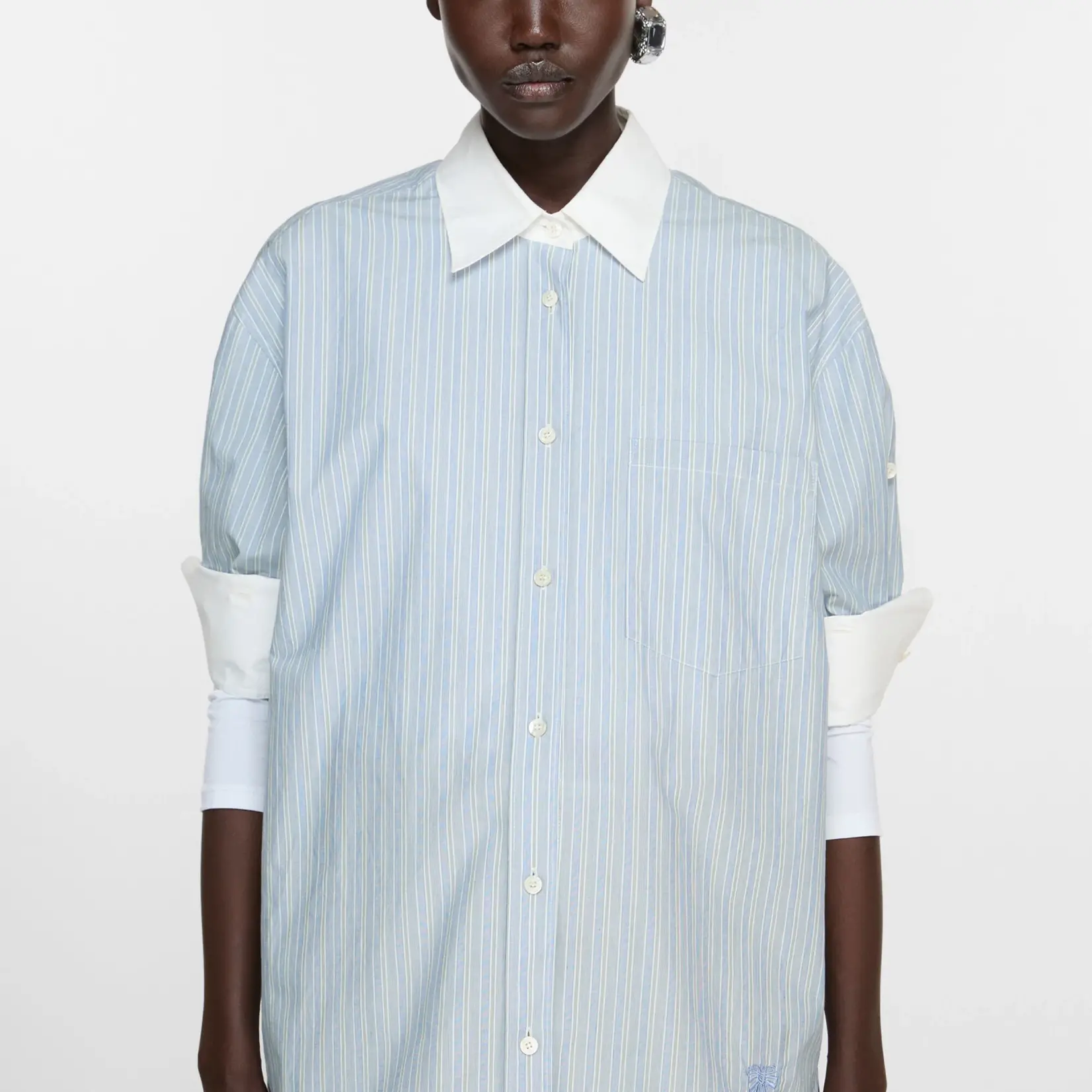ACNE STUDIOS Short Sleeve Shirt | Blue/White
