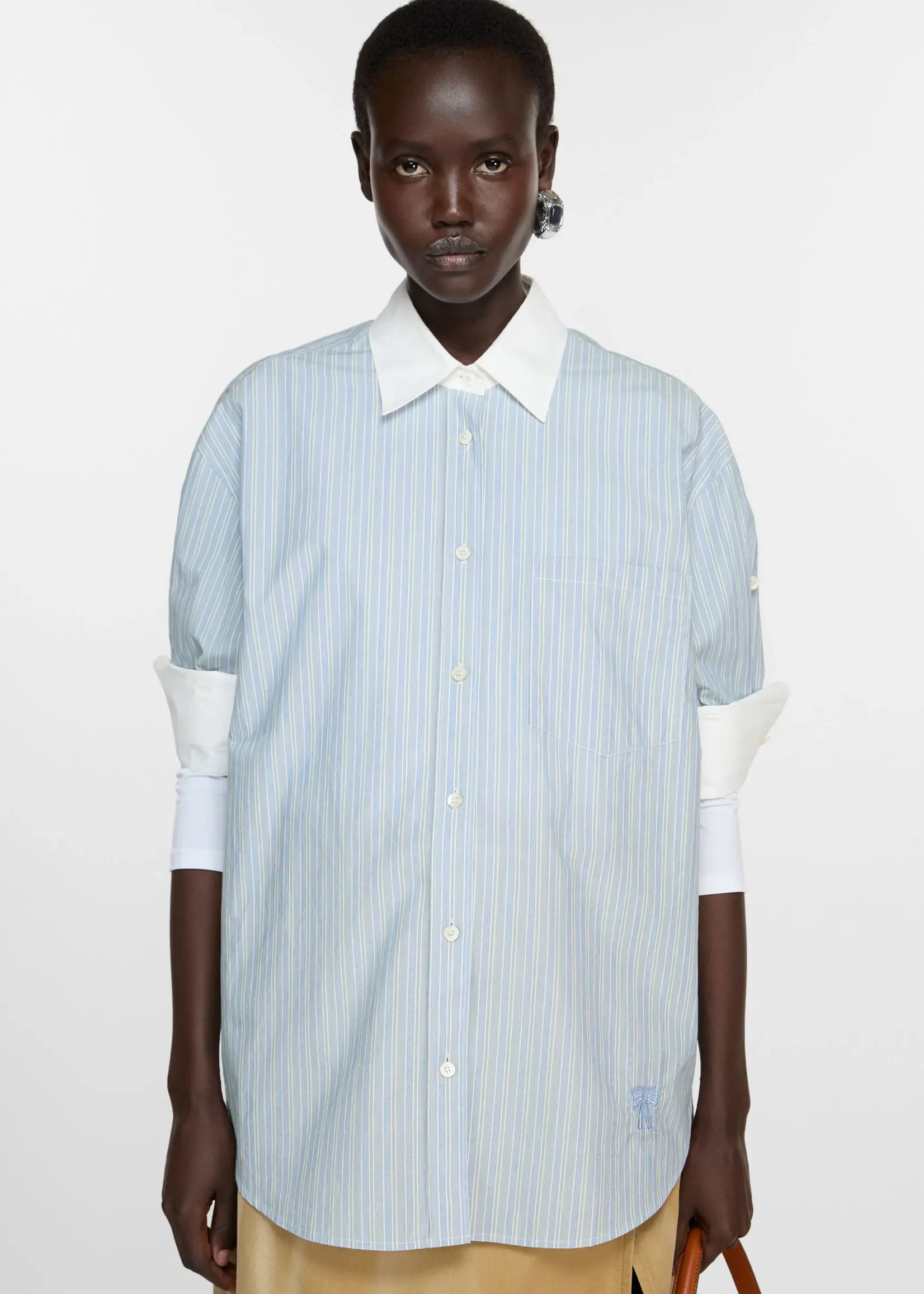 ACNE STUDIOS Short Sleeve Shirt | Blue/White