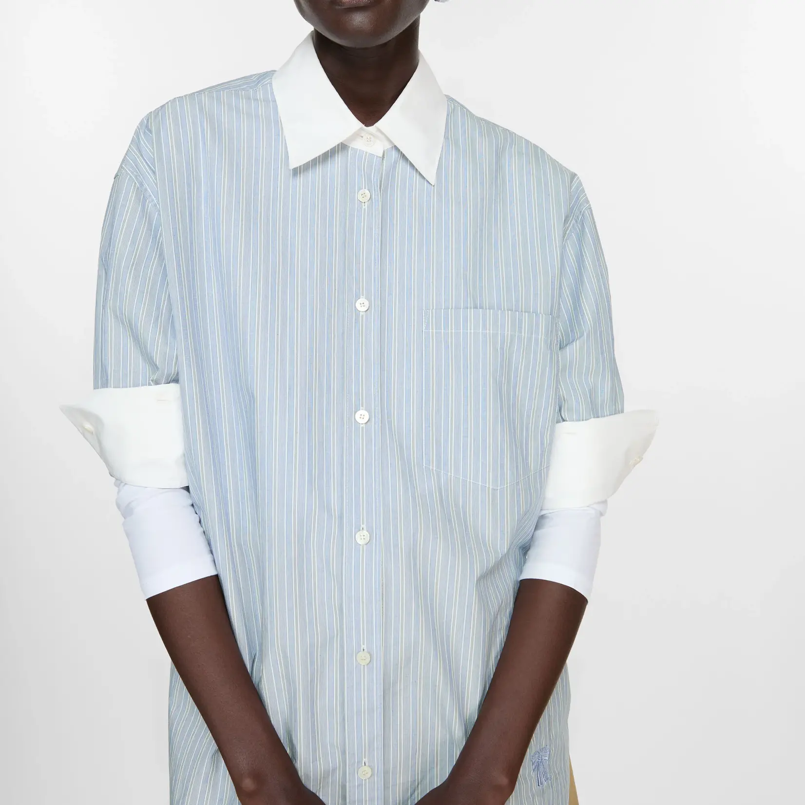 ACNE STUDIOS Short Sleeve Shirt | Blue/White