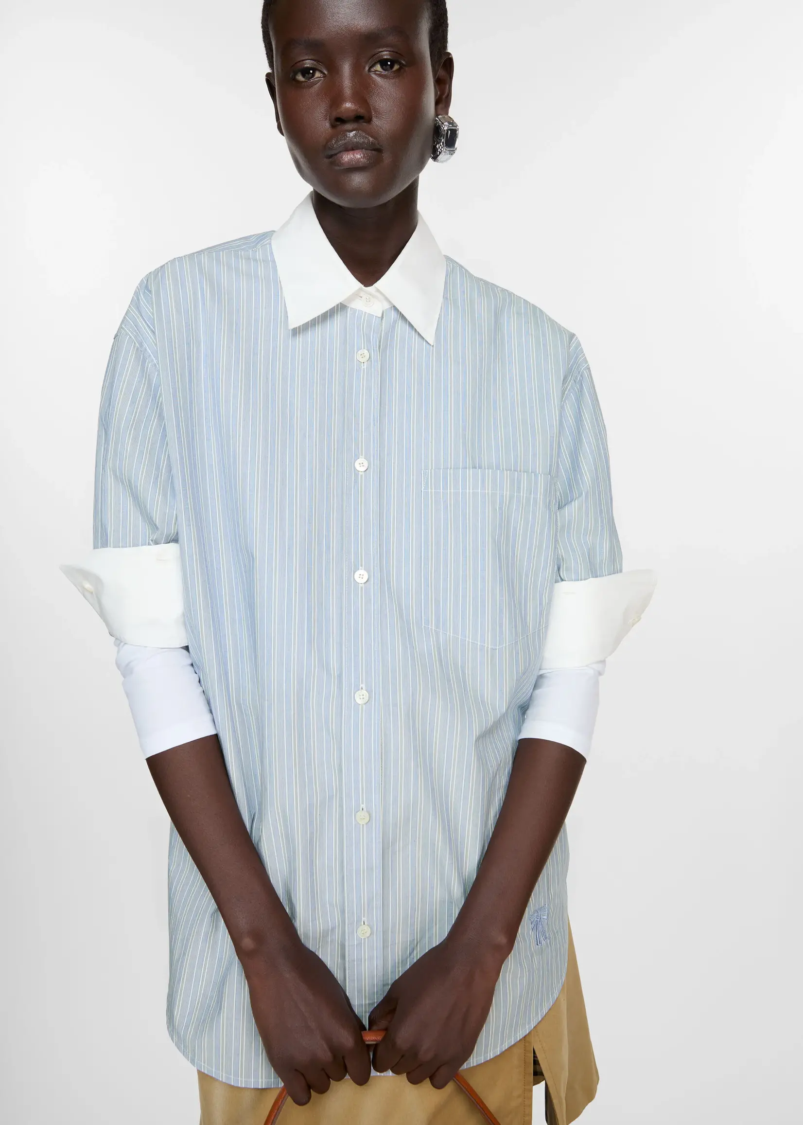 ACNE STUDIOS Short Sleeve Shirt | Blue/White