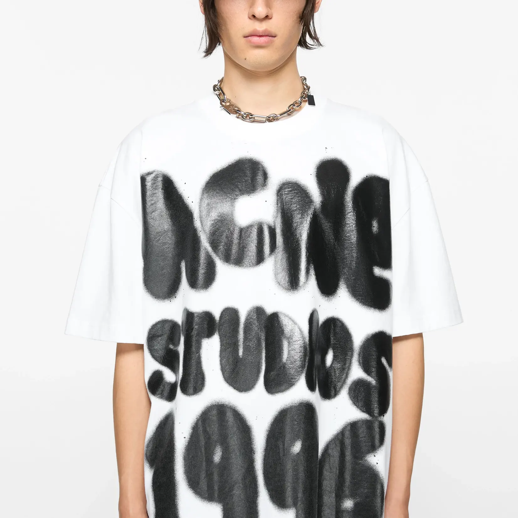 ACNE STUDIOS T-Shirt Logo - Relaxed Unisex Fit | Optic White