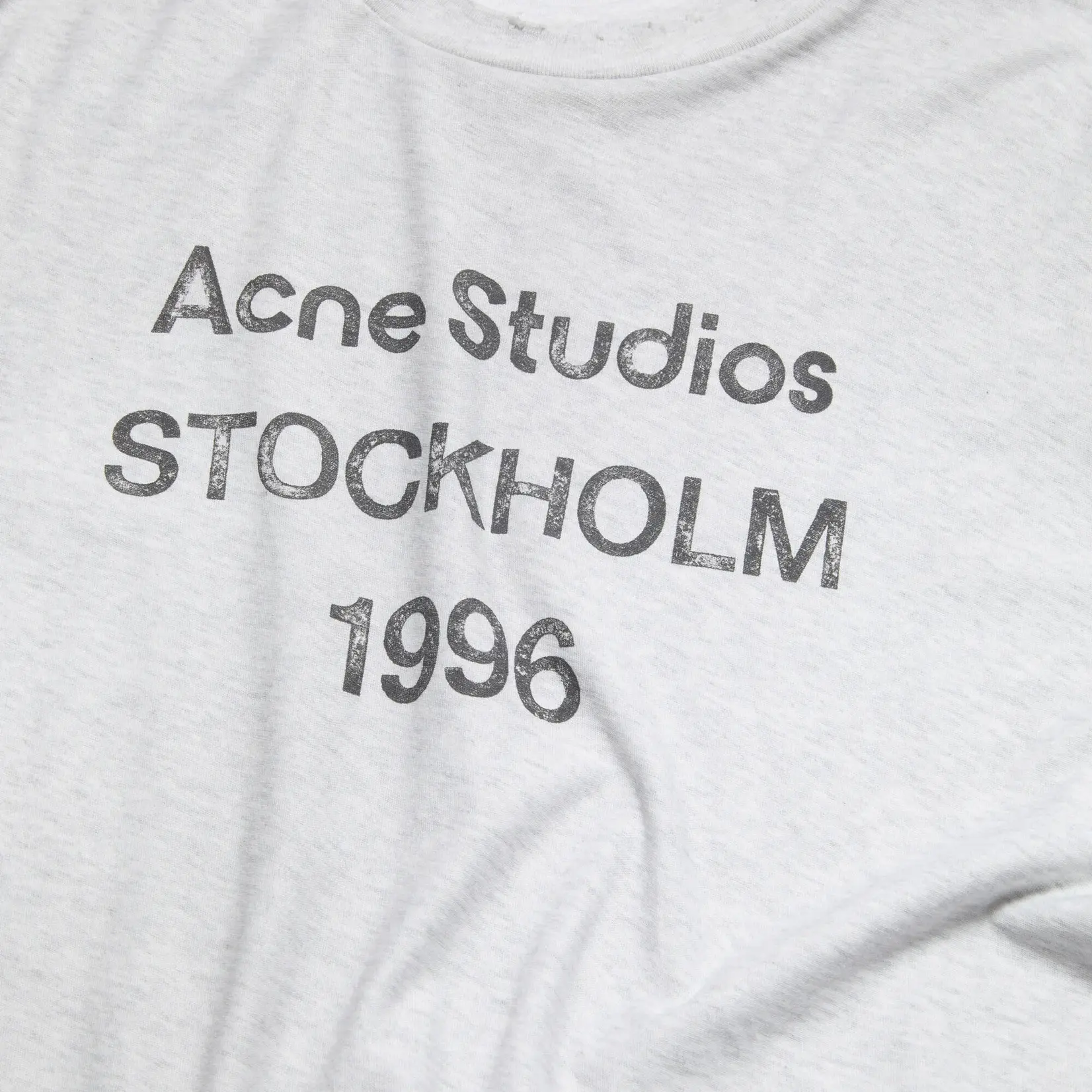 ACNE STUDIOS Logo T-Shirt - Relaxed Unisex Fit | Pale Grey Melange