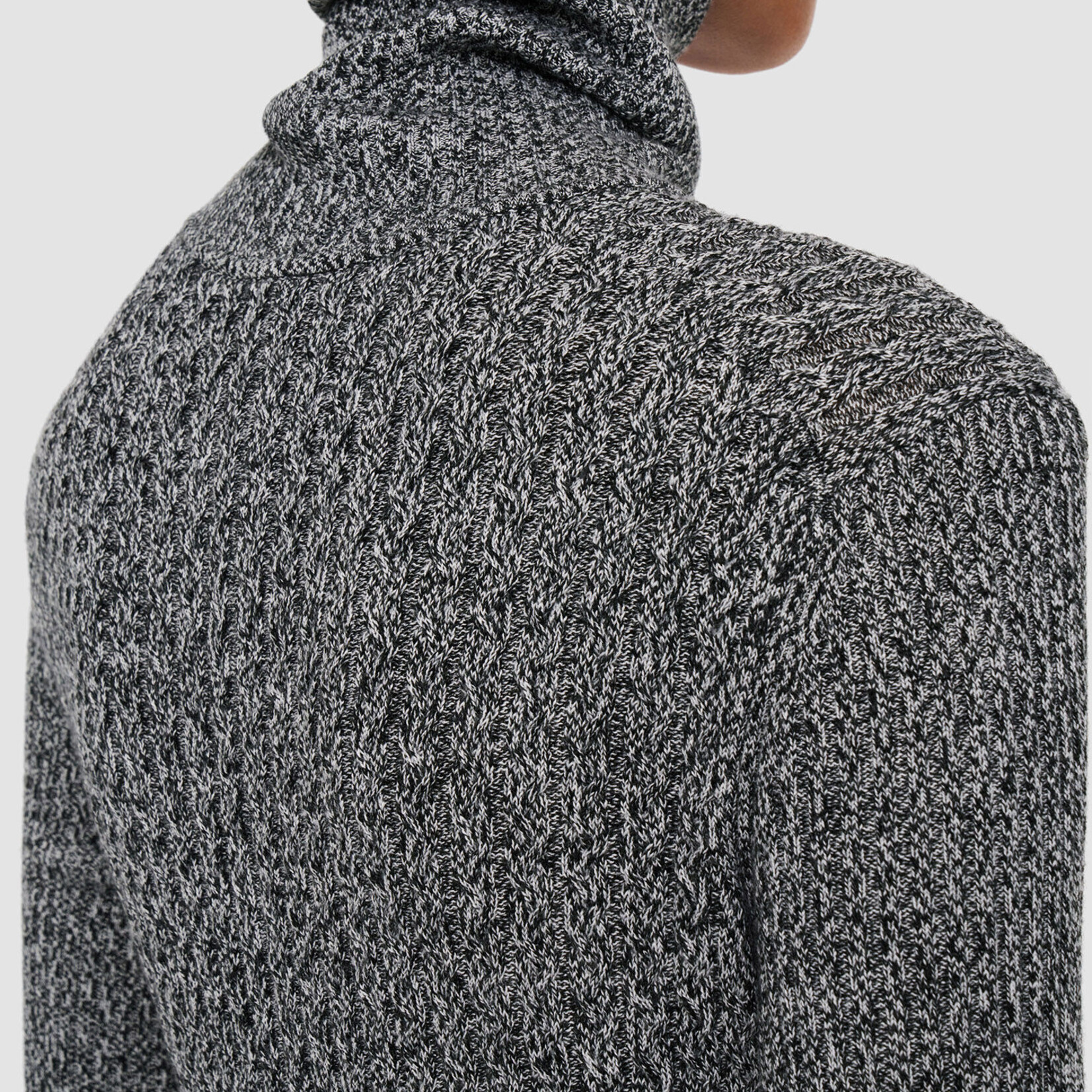 JOSEPH Ribbed Cable Knit Dress | Ivory Black S