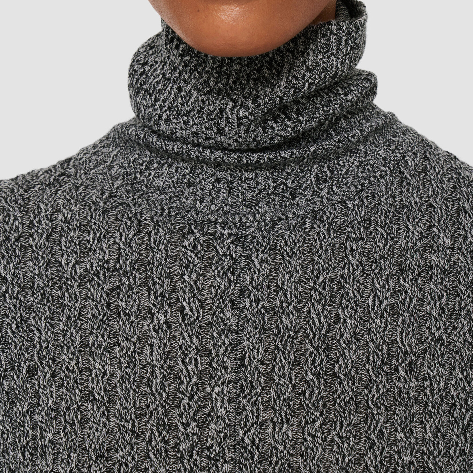 JOSEPH Ribbed Cable Knit Dress | Ivory Black S