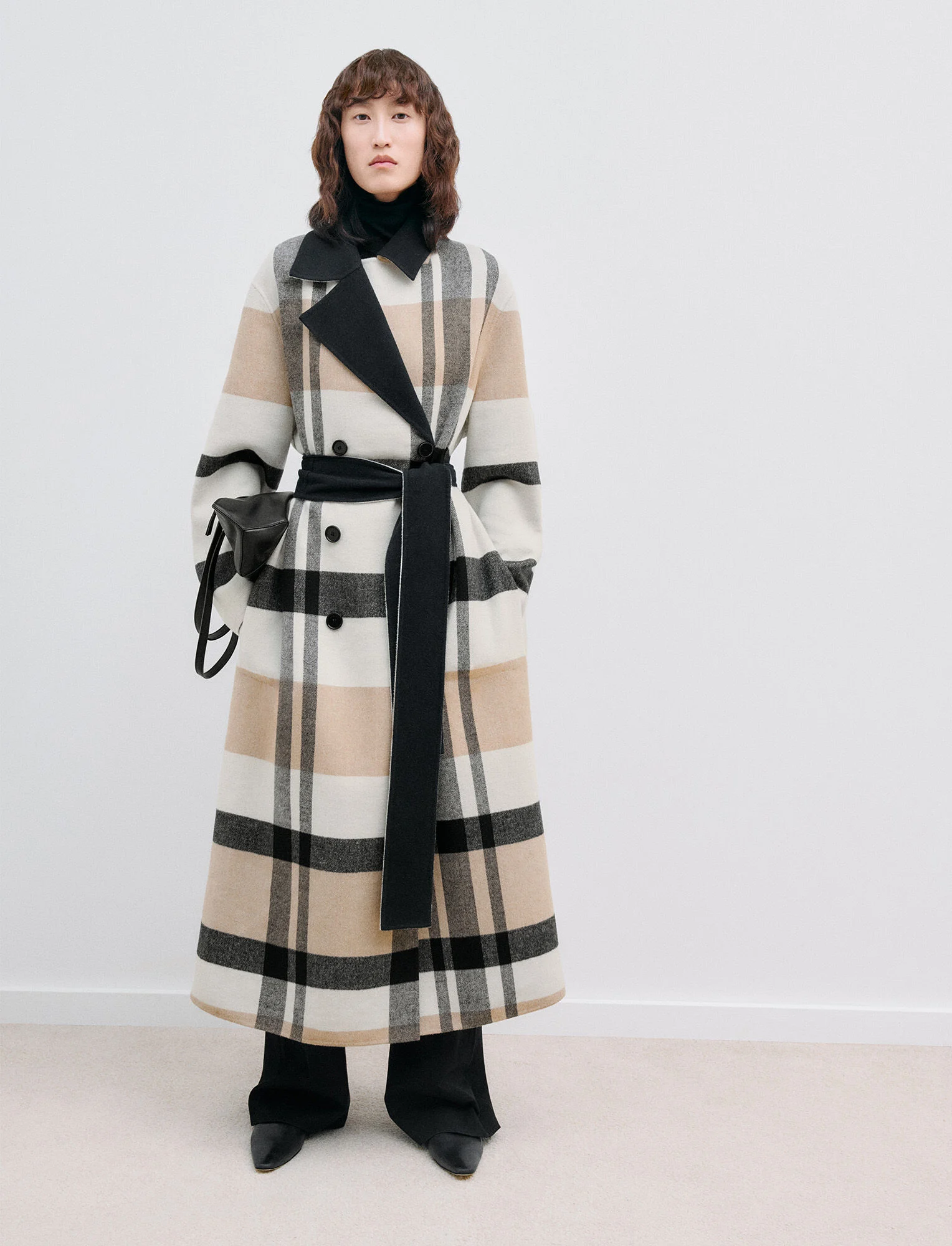 Joseph Merton Reversible Check Wool Coat | Blusher Combo - La Neuvième