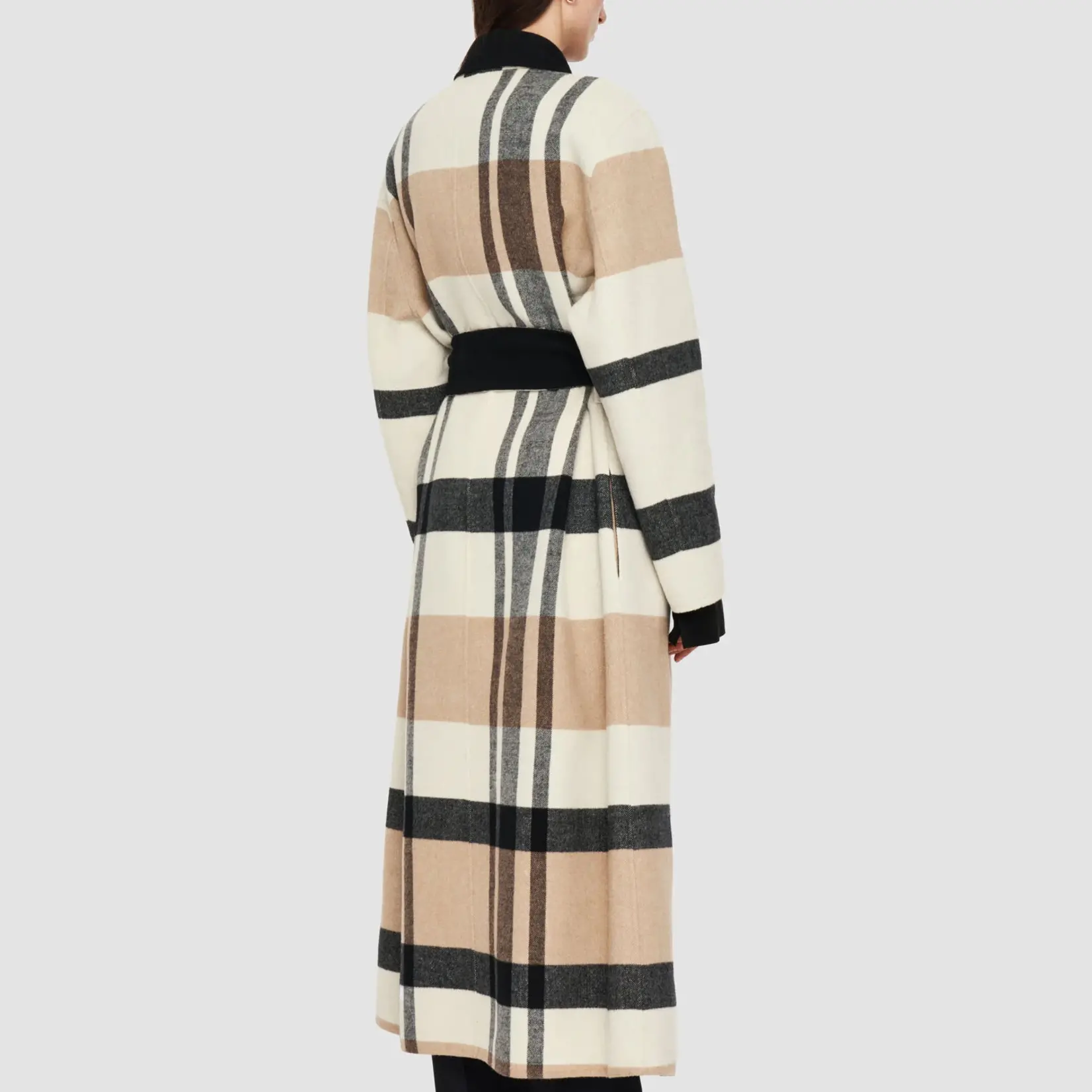 JOSEPH Merton Reversible Check Wool Coat | Blusher Combo