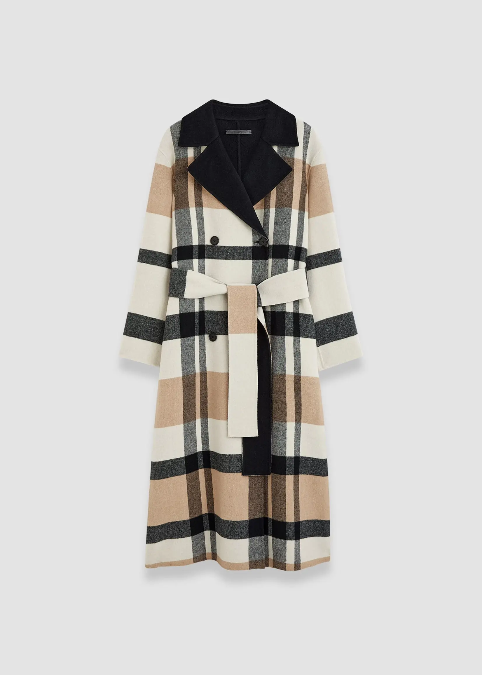 JOSEPH Merton Reversible Check Wool Coat | Blusher Combo