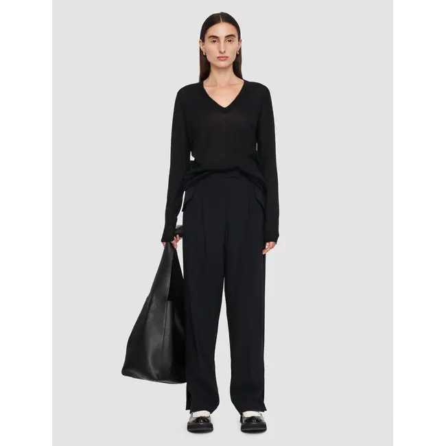 Alexis Fluid Twill Wool Trousers | Black