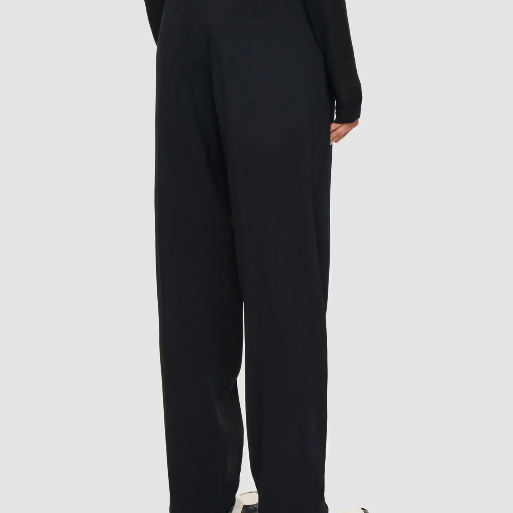 JOSEPH Alexis Fluid Twill Wool Trousers | Black