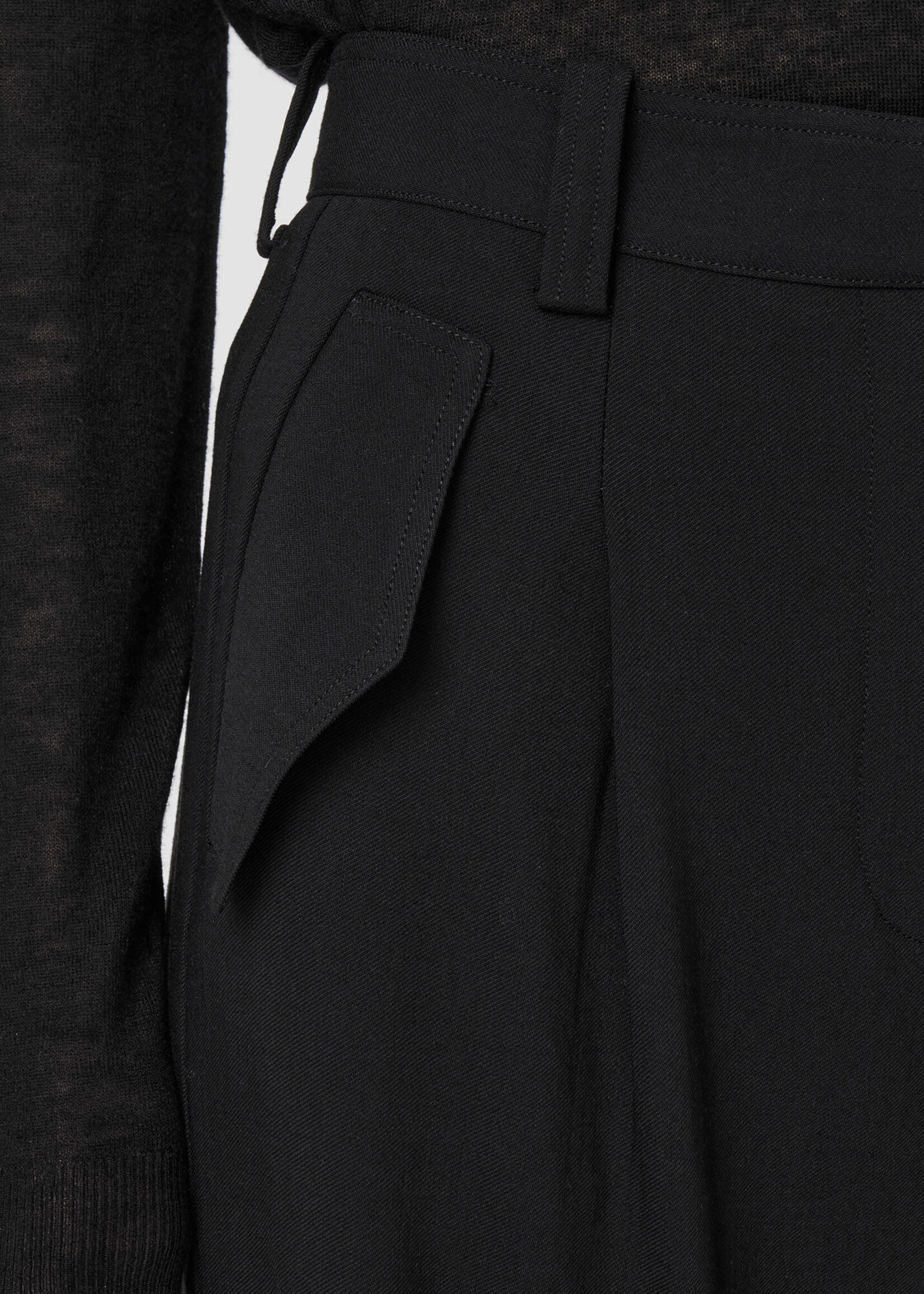 JOSEPH Alexis Fluid Twill Wool Trousers | Black