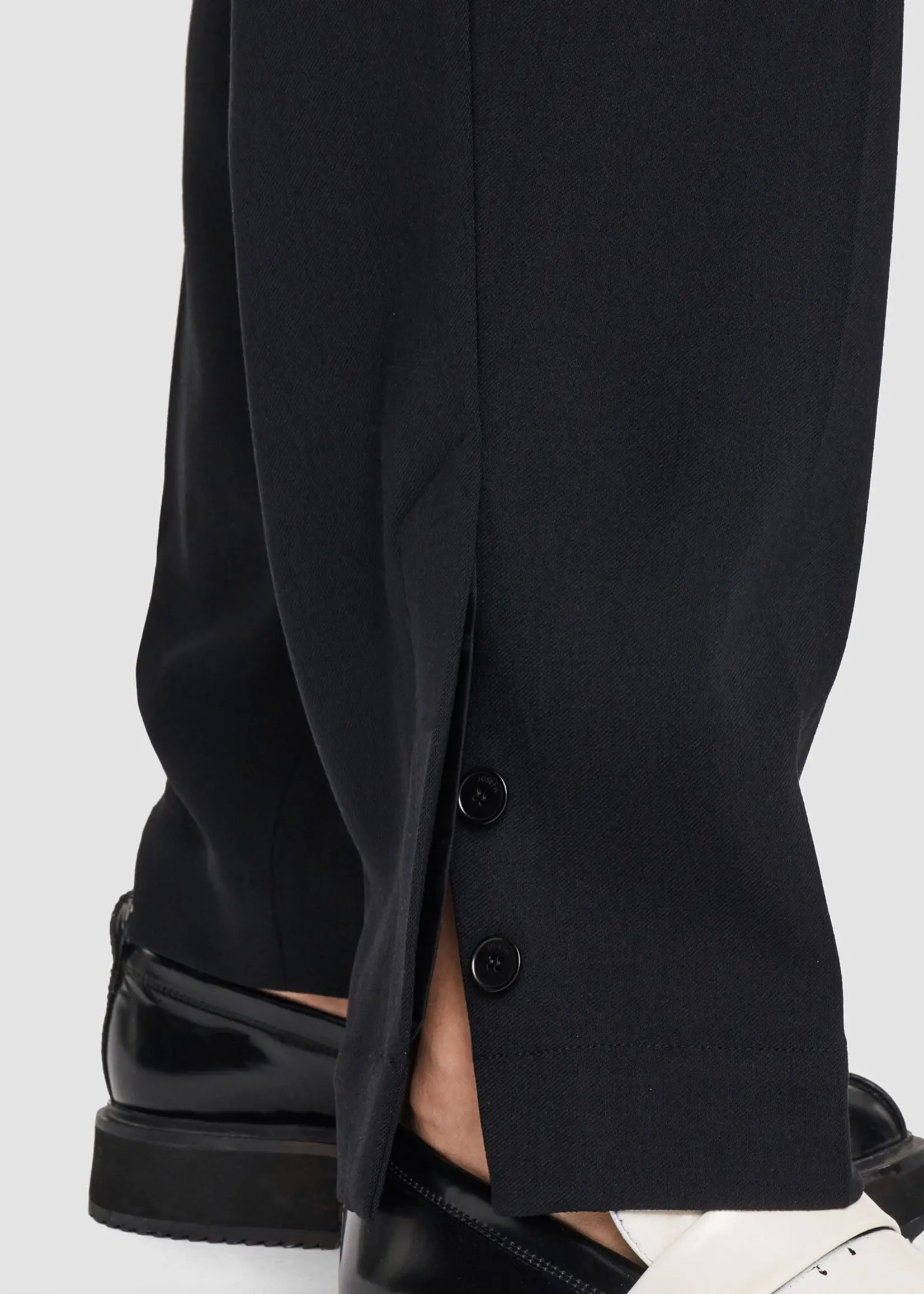 JOSEPH Alexis Fluid Twill Wool Trousers | Black