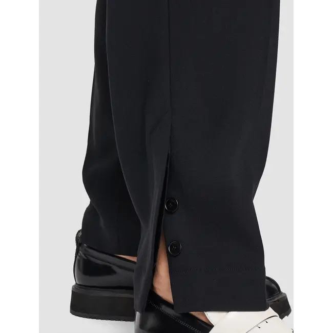 Alexis Fluid Twill Wool Trousers | Black