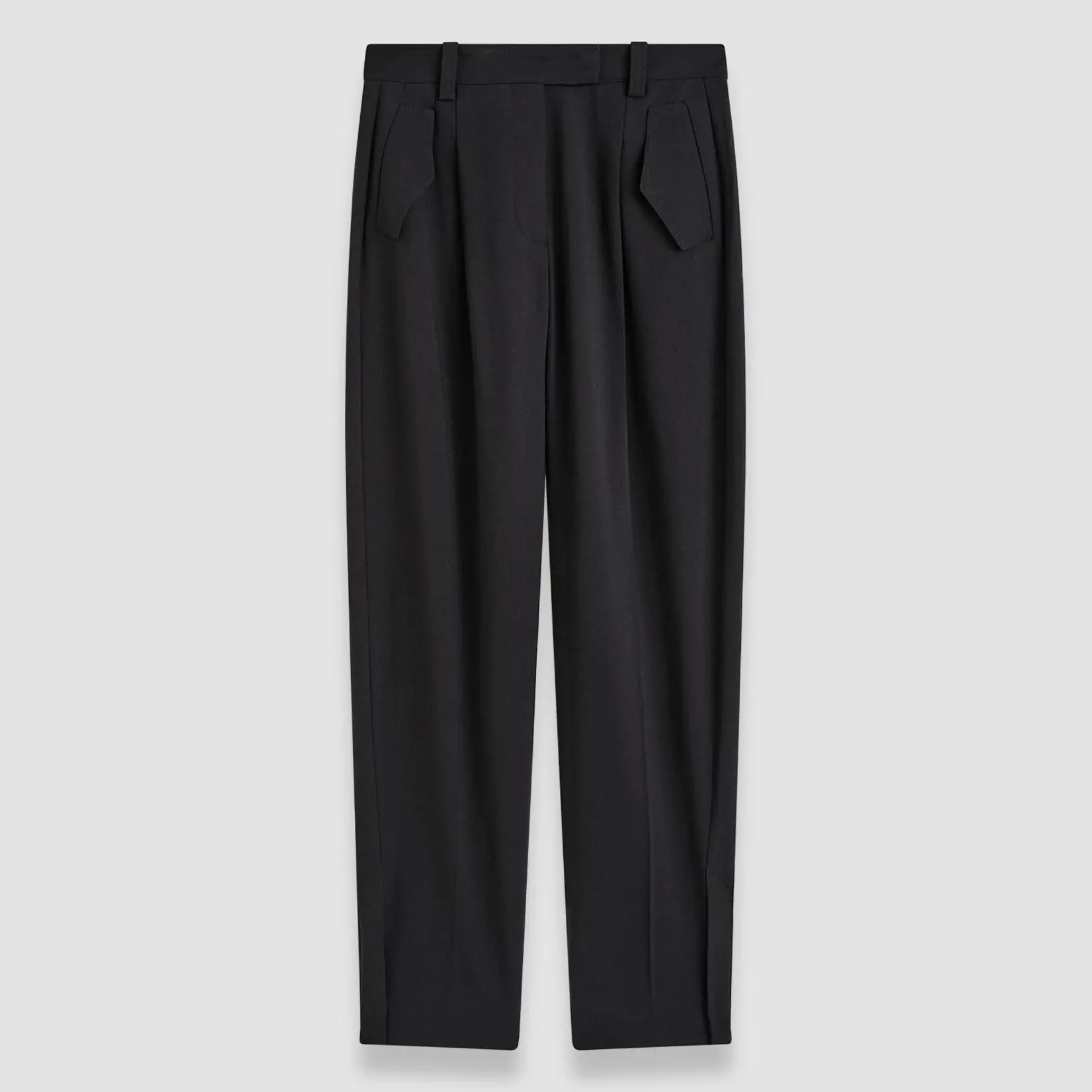 JOSEPH Alexis Fluid Twill Wool Trousers | Black