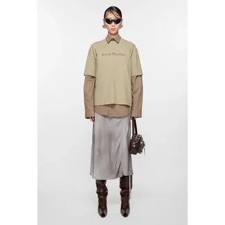 ACNE STUDIOS Satin Wrap Skirt | Multi Grey