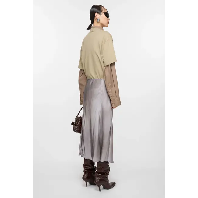 ACNE STUDIOS Satin Wrap Skirt | Multi Grey