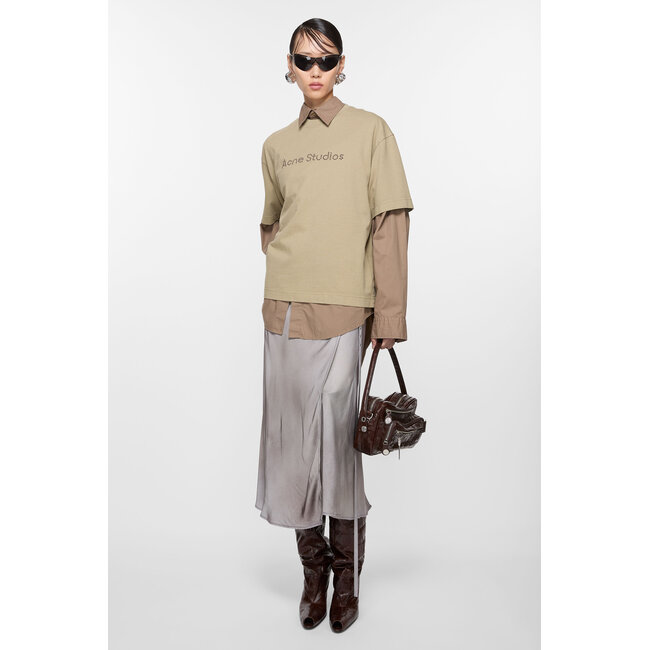 ACNE STUDIOS Satin Wrap Skirt | Multi Grey