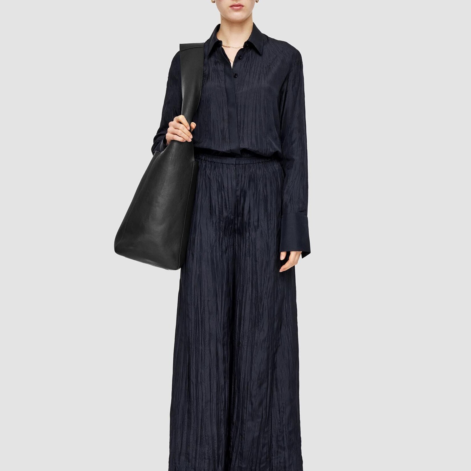 JOSEPH JOSEPH Thoresby Pant Habotai Silk, Navy
