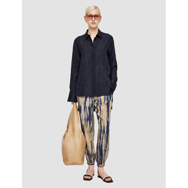 JOSEPH Bold Blouse Habotai Silk, Navy
