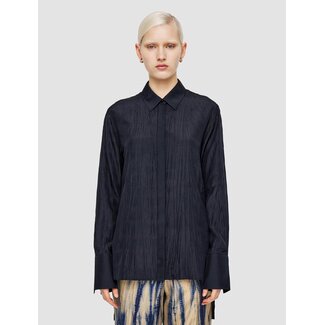 JOSEPH Bold Blouse Habotai Silk, Navy