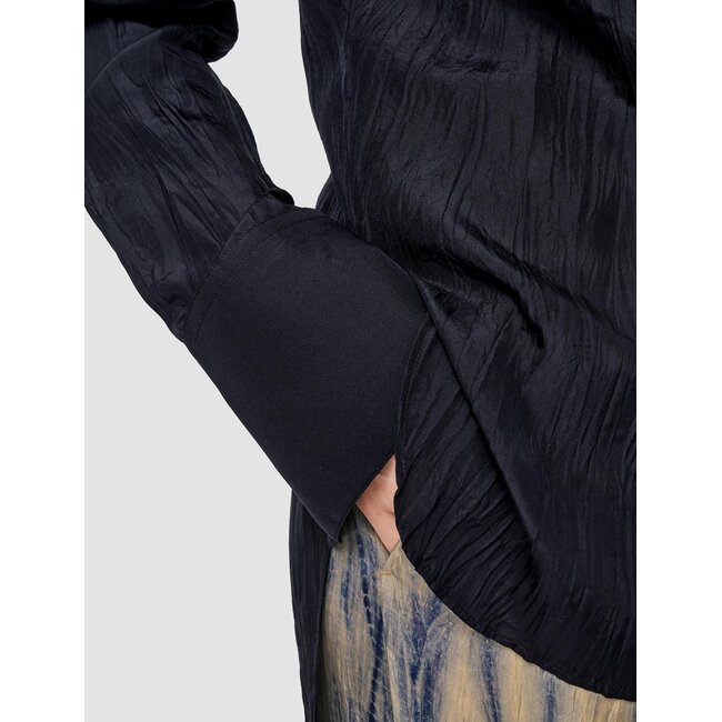 JOSEPH Bold Blouse Habotai Silk, Navy