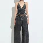 CHRISTIAN WIJNANTS Christian Wijnants Piro Barrel Leg Jeans | Black Bleach Denim